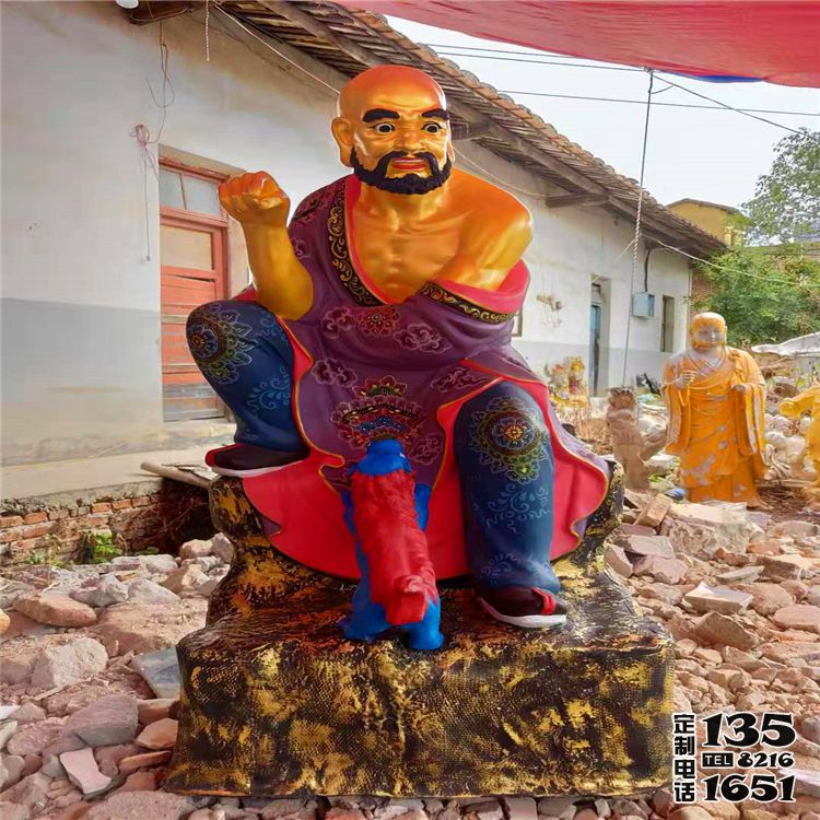 玻璃鋼彩繪寺廟十八羅漢雕塑 玻璃鋼彩繪寺廟十八羅漢雕塑