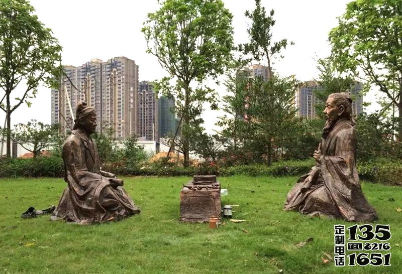 戶外玻璃鋼雕塑仿銅古人物現(xiàn)代廣場公園擺件 戶外玻璃鋼雕塑仿銅古人物現(xiàn)代廣場公園擺件